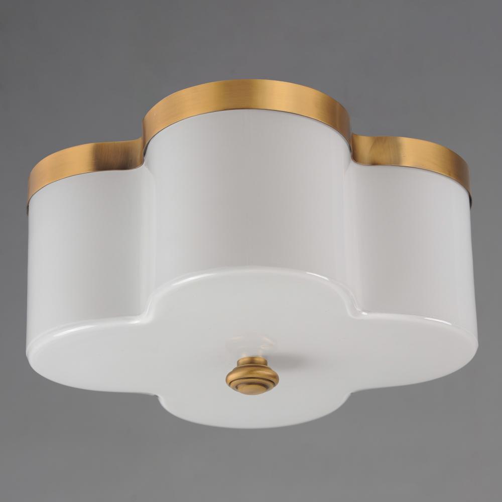 Maxim Lighting CLOVER 12240WTNAB Flush Mount Bohemian - Brass