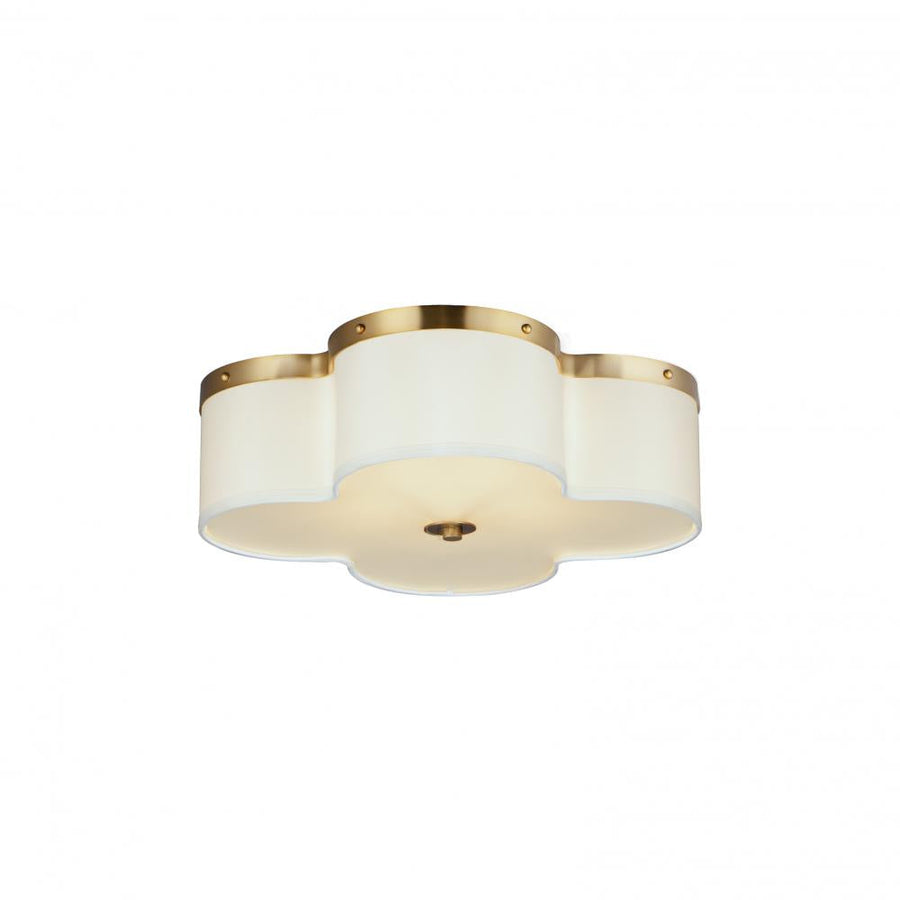 Maxim Lighting 12244OFSBR Clover 19.75 Inch Flush Mount Light – Satin Brass