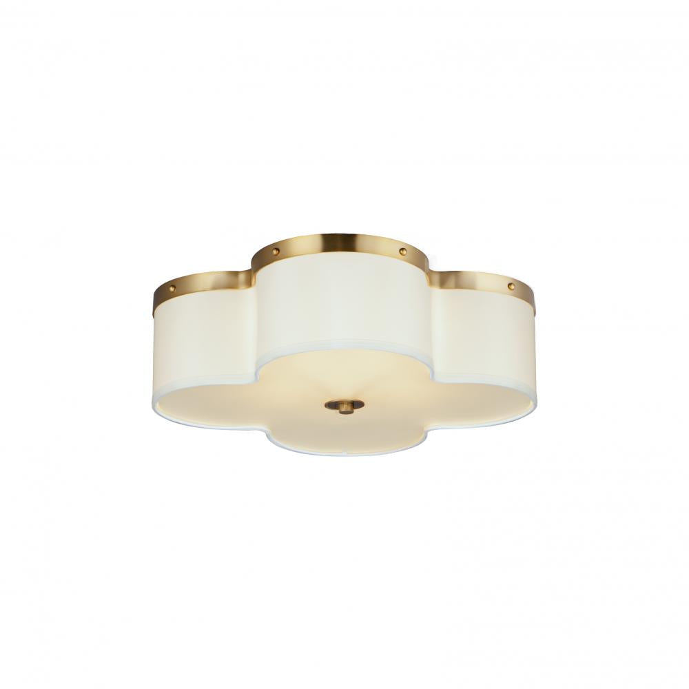 Clover 19.75 Inch Flush Mount Light – Satin Brass