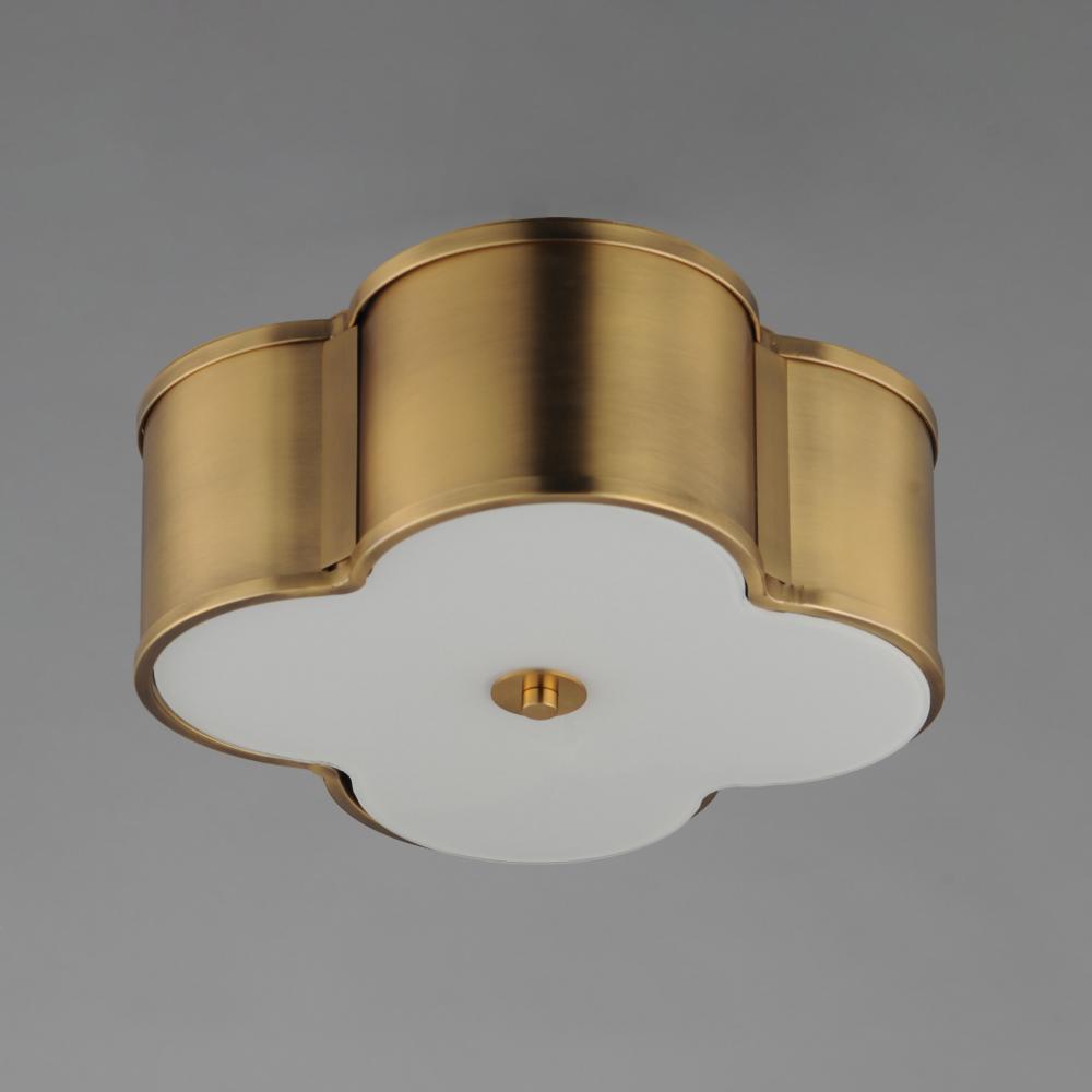 Maxim Lighting CLOVER 12247WTNAB Flush Mount Bohemian - Brass