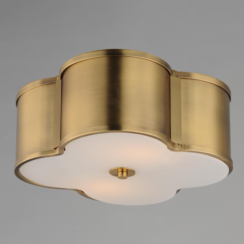 Maxim Lighting CLOVER 12247WTNAB Flush Mount Bohemian - Brass