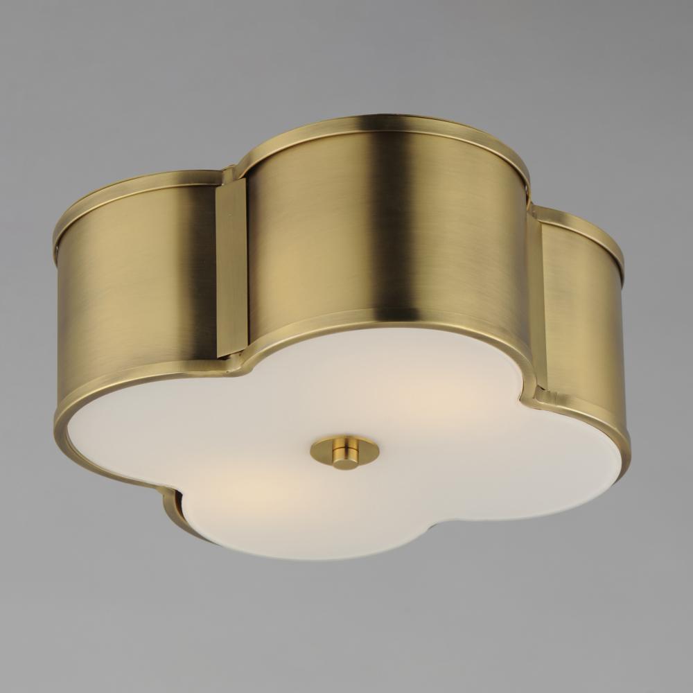 Maxim Lighting CLOVER 12247WTNAB Flush Mount Bohemian - Brass