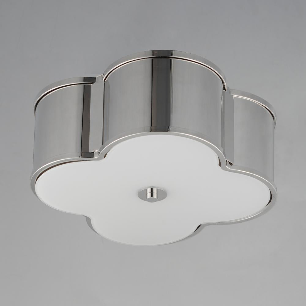 Maxim Lighting CLOVER 12247WTPN Flush Mount Bohemian - Nickel