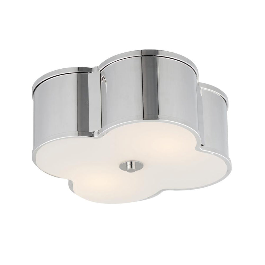 Maxim Lighting 12247WTPN Clover 14 Inch Flush Mount Light – Polished Nickel