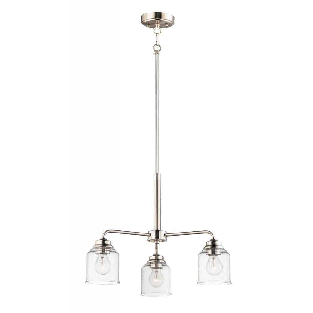 Acadia 20 Inch Semi Flush Mount Light – Satin Nickel