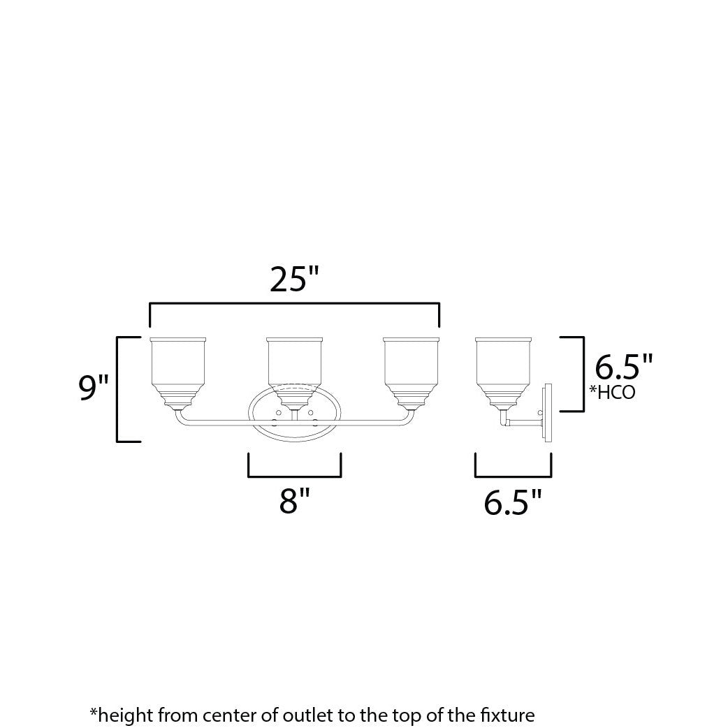 Maxim Lighting ACADIA 12263CDSN Bathroom Fixture Modern - Nickel