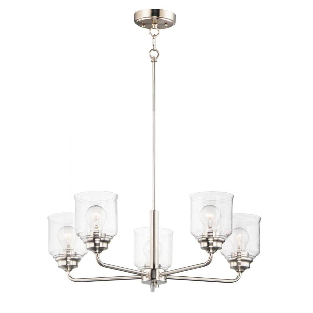 Acadia 26 Inch Semi Flush Mount Light – Satin Nickel