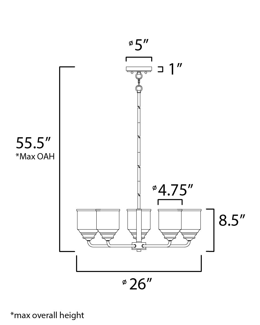 Acadia-Single-Tier Chandelier