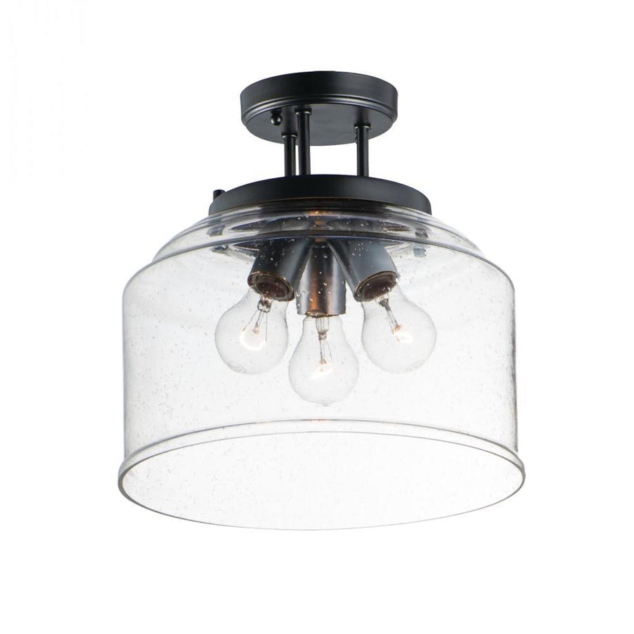 Maxim Lighting 12271CDBK Acadia 12.75 Inch Semi Flush Mount Light – Black