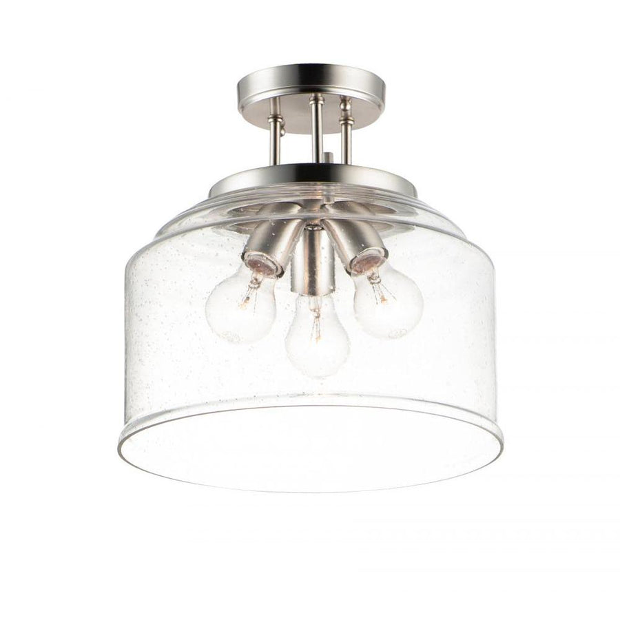 Maxim Lighting 12271CDSN Acadia 12.75 Inch Semi Flush Mount Light – Satin Nickel