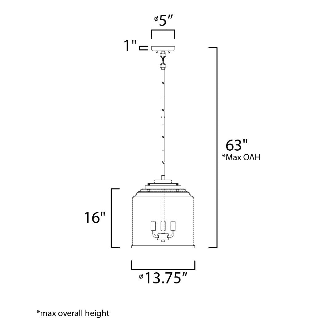 Maxim Lighting ACADIA 12273CDBK Pendant Modern - Black