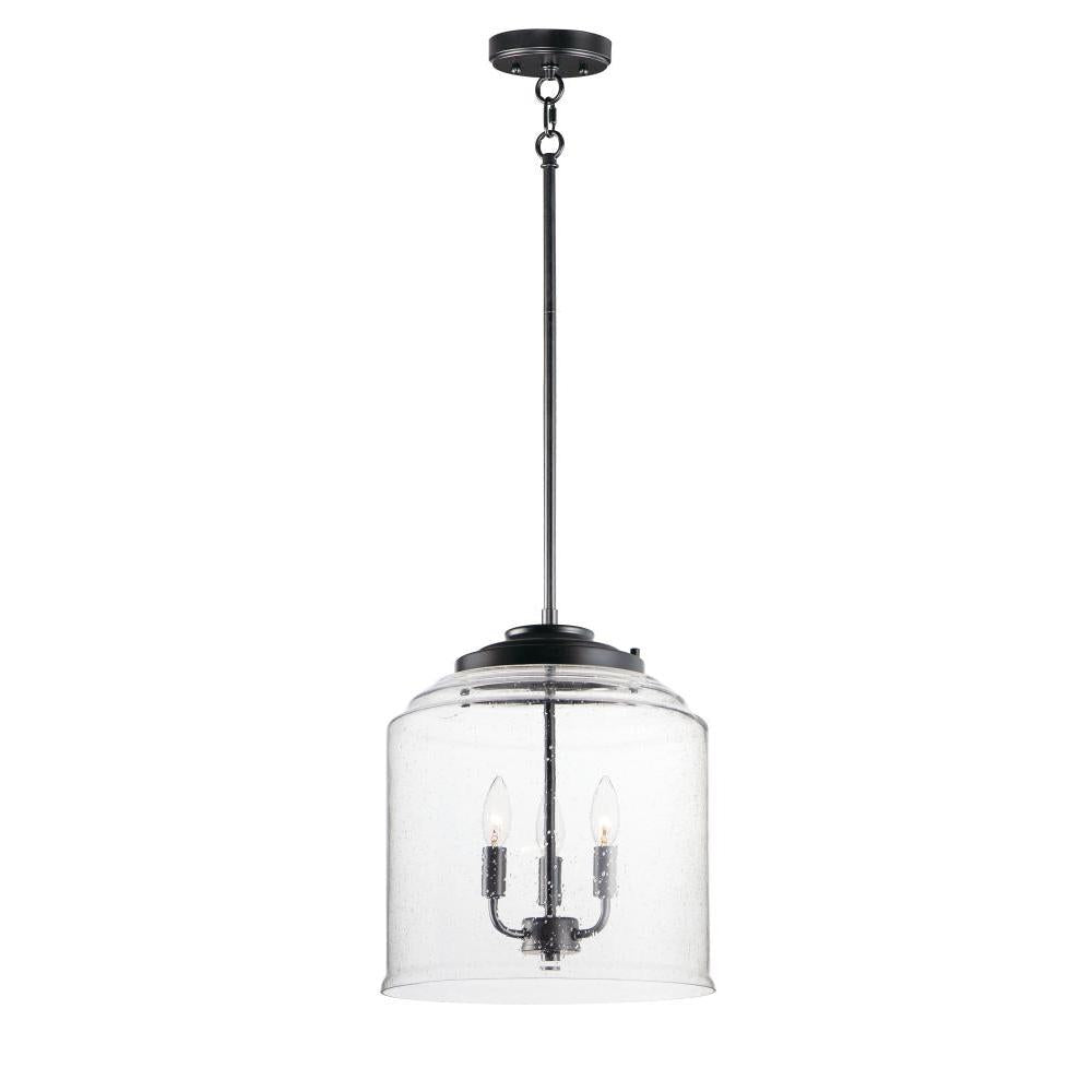 Acadia 13.75 Inch 3 Light Pendant – Black