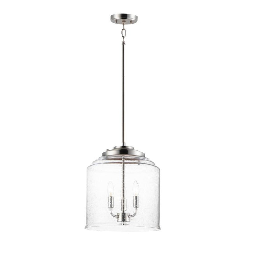 Maxim Lighting 12273CDSN Acadia 13.75 Inch 3 Light Pendant – Satin Nickel