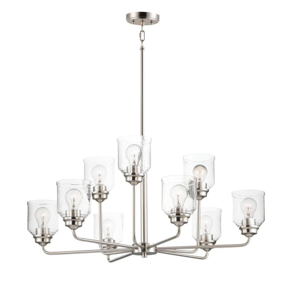Acadia 34.75 Inch Chandelier – Satin Nickel