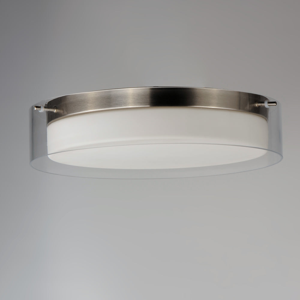 Maxim Lighting DUO 12284CLSWSN Flush Mount Transitional - Nickel