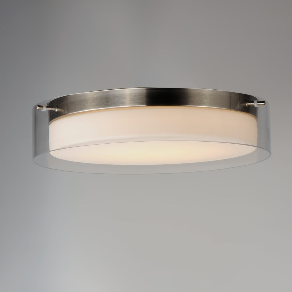 Maxim Lighting DUO 12284CLSWSN Flush Mount Transitional - Nickel