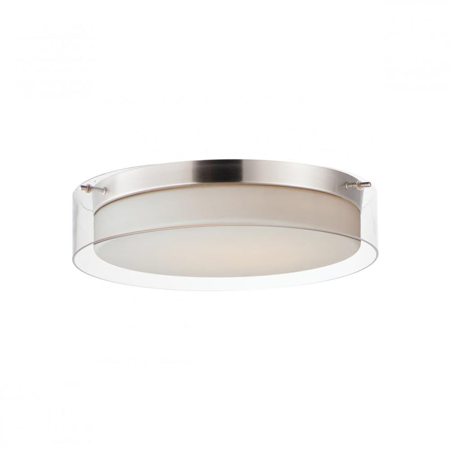 Maxim Lighting 12284CLSWSN Duo 16 Inch Flush Mount Light – Satin Nickel