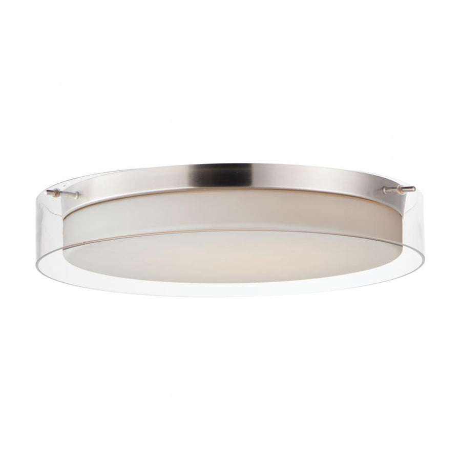 Maxim Lighting 12286CLSWSN Duo 19.75 Inch Flush Mount Light – Satin Nickel