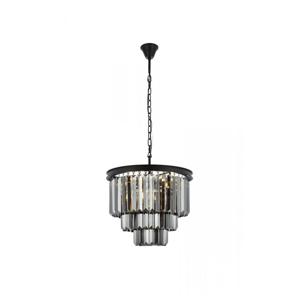 Elegant Lighting SYDNEY 1231D20MB-SS/RC Chandelier Transitional - Matte Black