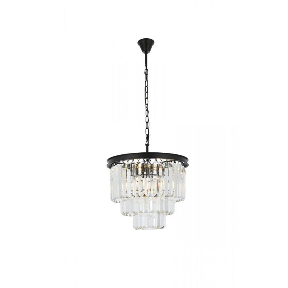 Elegant Lighting SYDNEY 1231D20MB/RC Chandelier Transitional - Matte Black