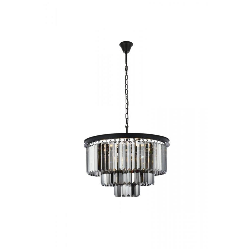 Elegant Lighting SYDNEY 1231D26MB-SS/RC Chandelier Transitional - Matte Black