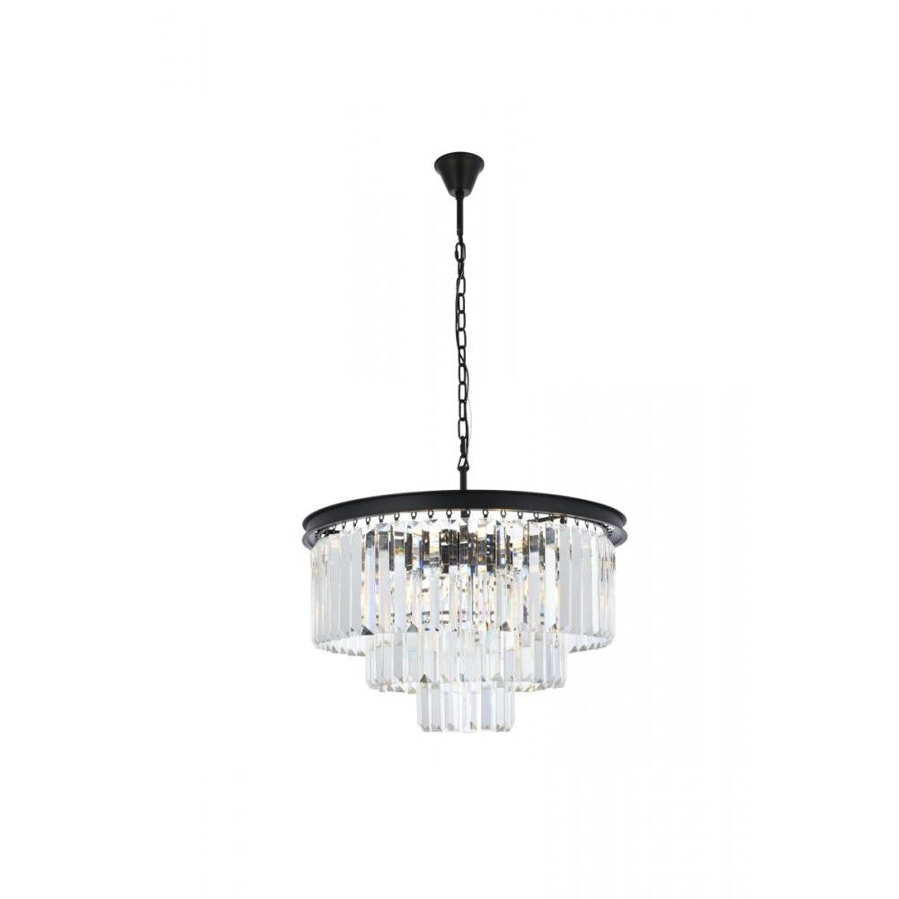 Elegant Lighting SYDNEY 1231D26MB/RC Chandelier Transitional - Matte Black