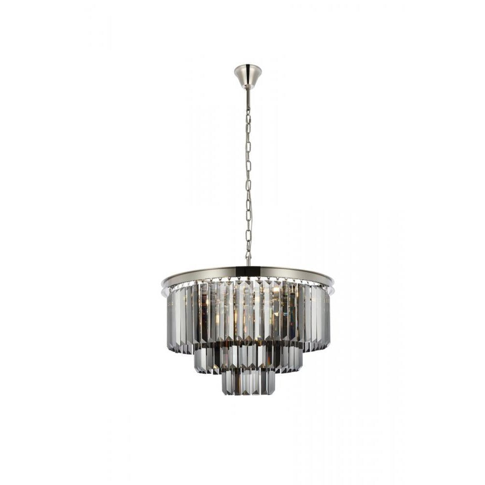 Elegant Lighting SYDNEY 1231D26PN-SS/RC Chandelier Transitional - Polished Nickel