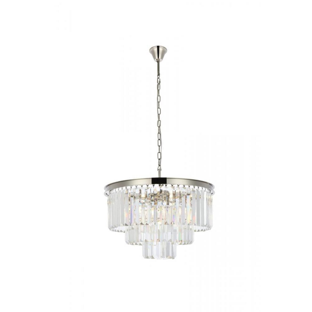 Elegant Lighting SYDNEY 1231D26PN/RC Chandelier Transitional - Polished Nickel