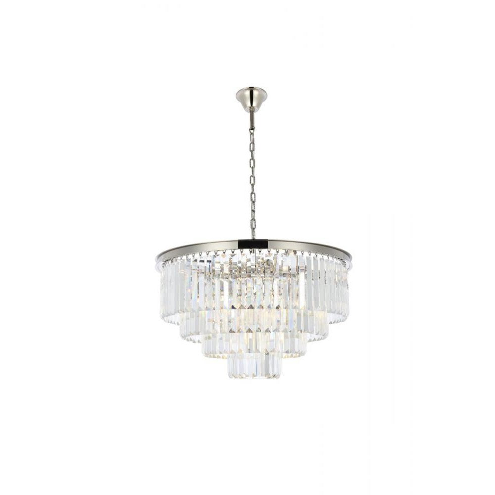 Elegant Lighting SYDNEY 1231D32PN/RC Chandelier Transitional - Polished Nickel