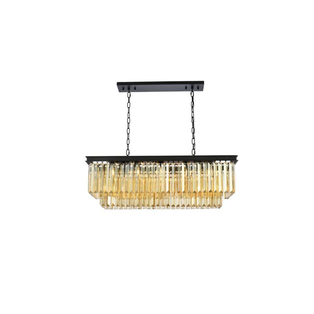 Elegant Lighting SYDNEY 1232D40MB-GT/RC Chandelier Transitional - Matte Black