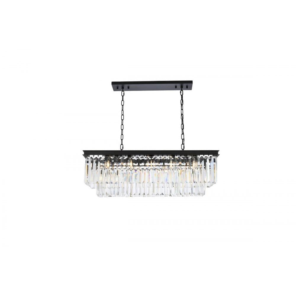 Elegant Lighting SYDNEY 1232D40MB/RC Chandelier Transitional - Matte Black