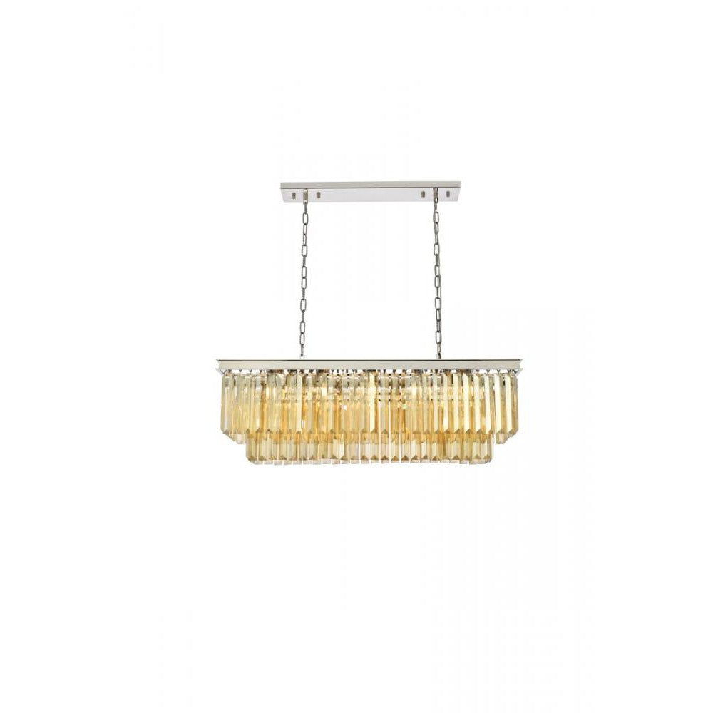 Elegant Lighting SYDNEY 1232D40PN-GT/RC Chandelier Transitional - Polished Nickel