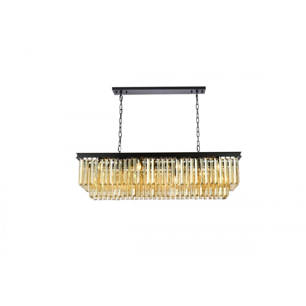 Elegant Lighting SYDNEY 1232D50MB-GT/RC Chandelier Transitional - Matte Black