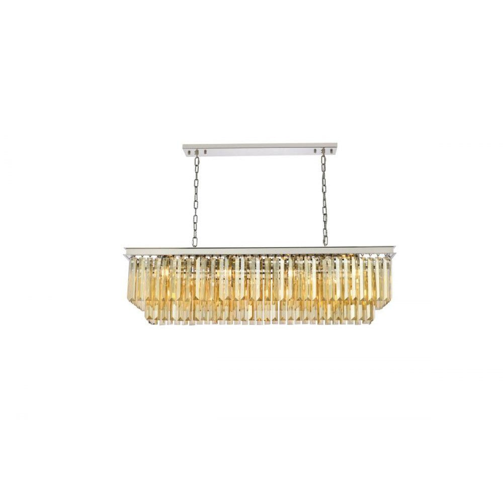 Elegant Lighting SYDNEY 1232D50PN-GT/RC Chandelier Transitional - Polished Nickel