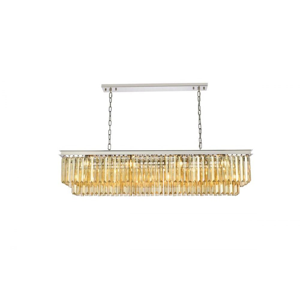 Elegant Lighting SYDNEY 1232D60PN-GT/RC Chandelier Transitional - Polished Nickel