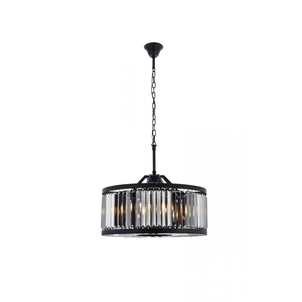 Elegant Lighting CHELSEA 1233D28MB-SS/RC Chandelier Transitional - Matte Black