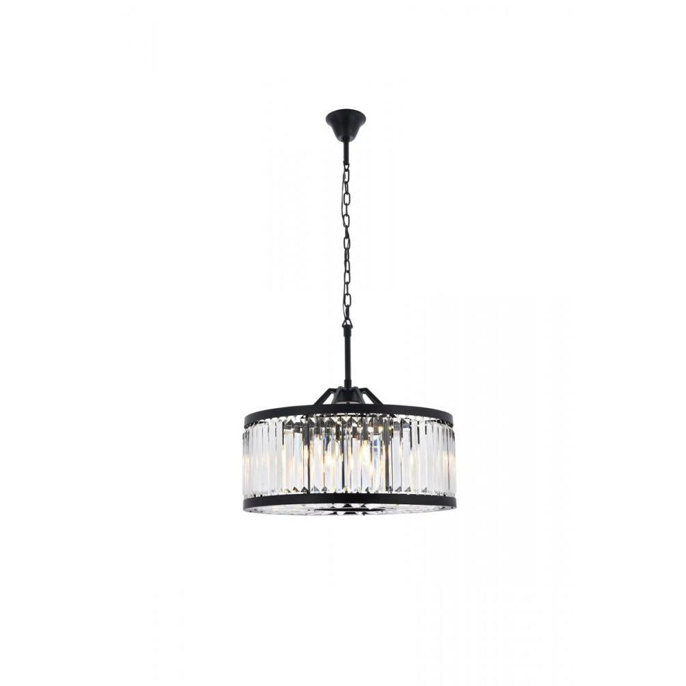 Elegant Lighting CHELSEA 1233D28MB/RC Chandelier Transitional - Matte Black