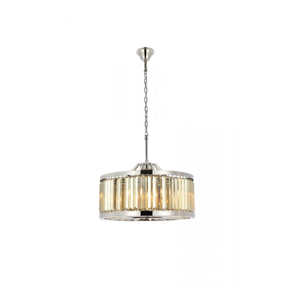 Elegant Lighting CHELSEA 1233D28PN-GT/RC Chandelier Transitional - Polished Nickel