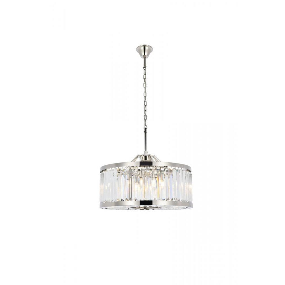 Elegant Lighting CHELSEA 1233D28PN/RC Chandelier Transitional - Polished Nickel