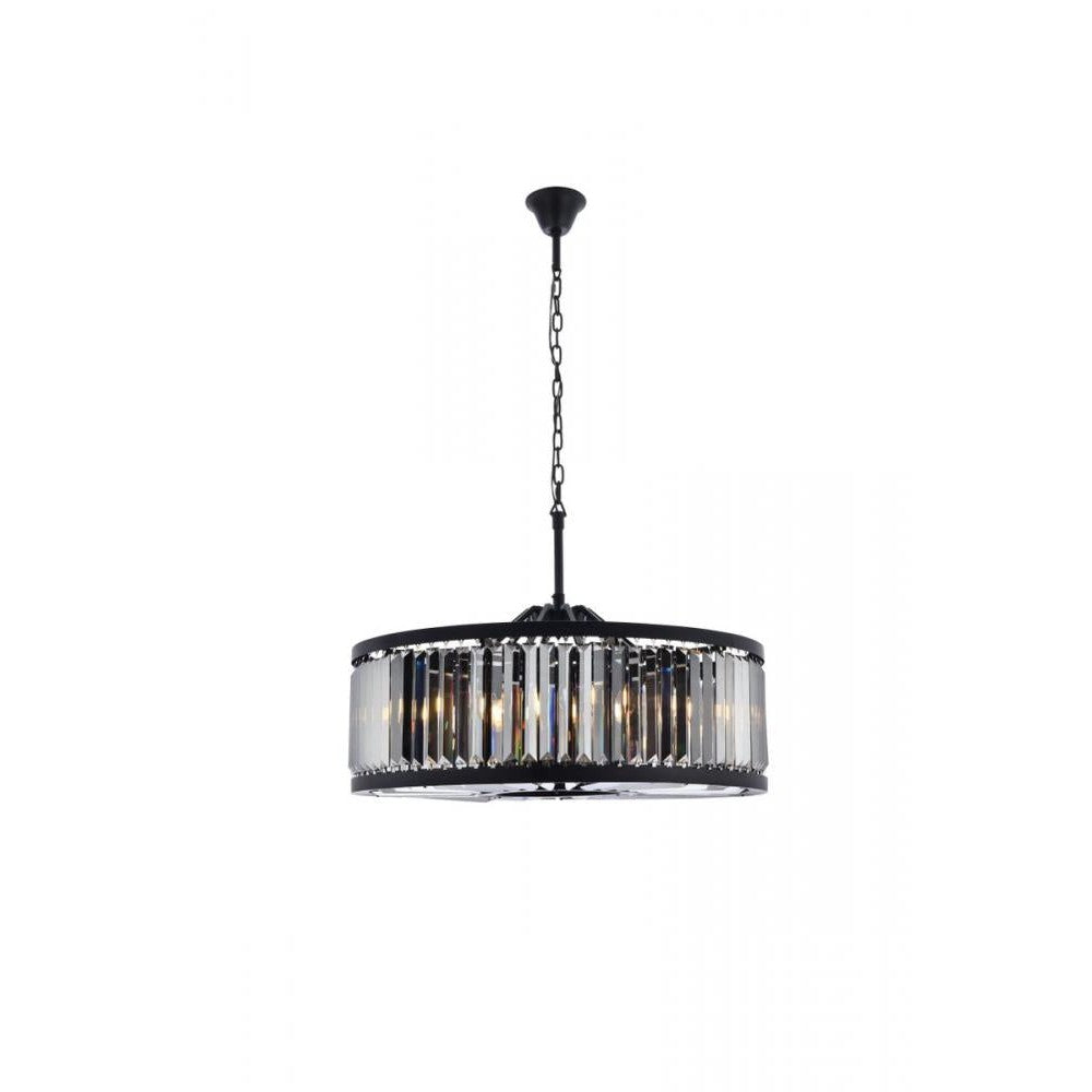 Elegant Lighting CHELSEA 1233D35MB-SS/RC Chandelier Transitional - Matte Black