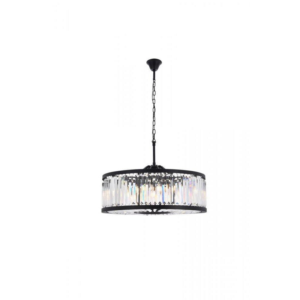 Elegant Lighting CHELSEA 1233D35MB/RC Chandelier Transitional - Matte Black