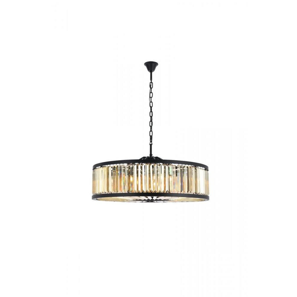 Elegant Lighting CHELSEA 1233G43MB-GT/RC Chandelier Transitional - Matte Black