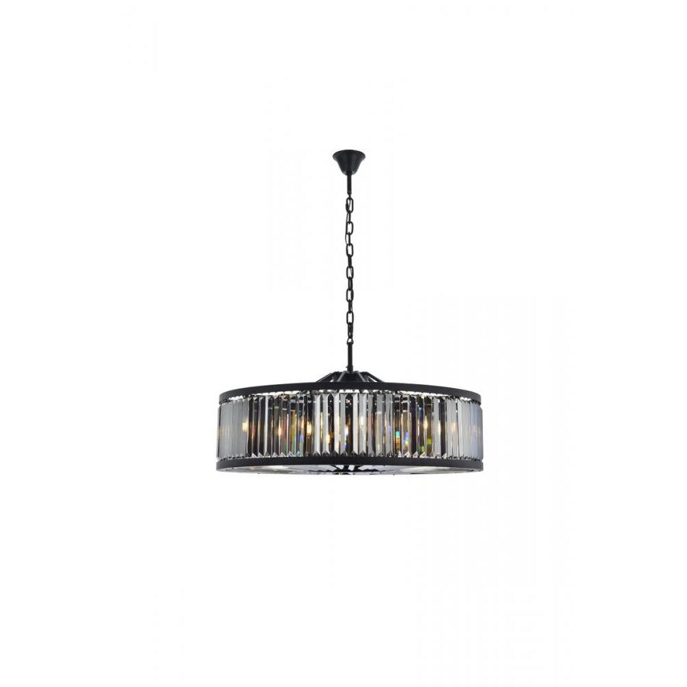 Elegant Lighting CHELSEA 1233G43MB-SS/RC Chandelier Transitional - Matte Black