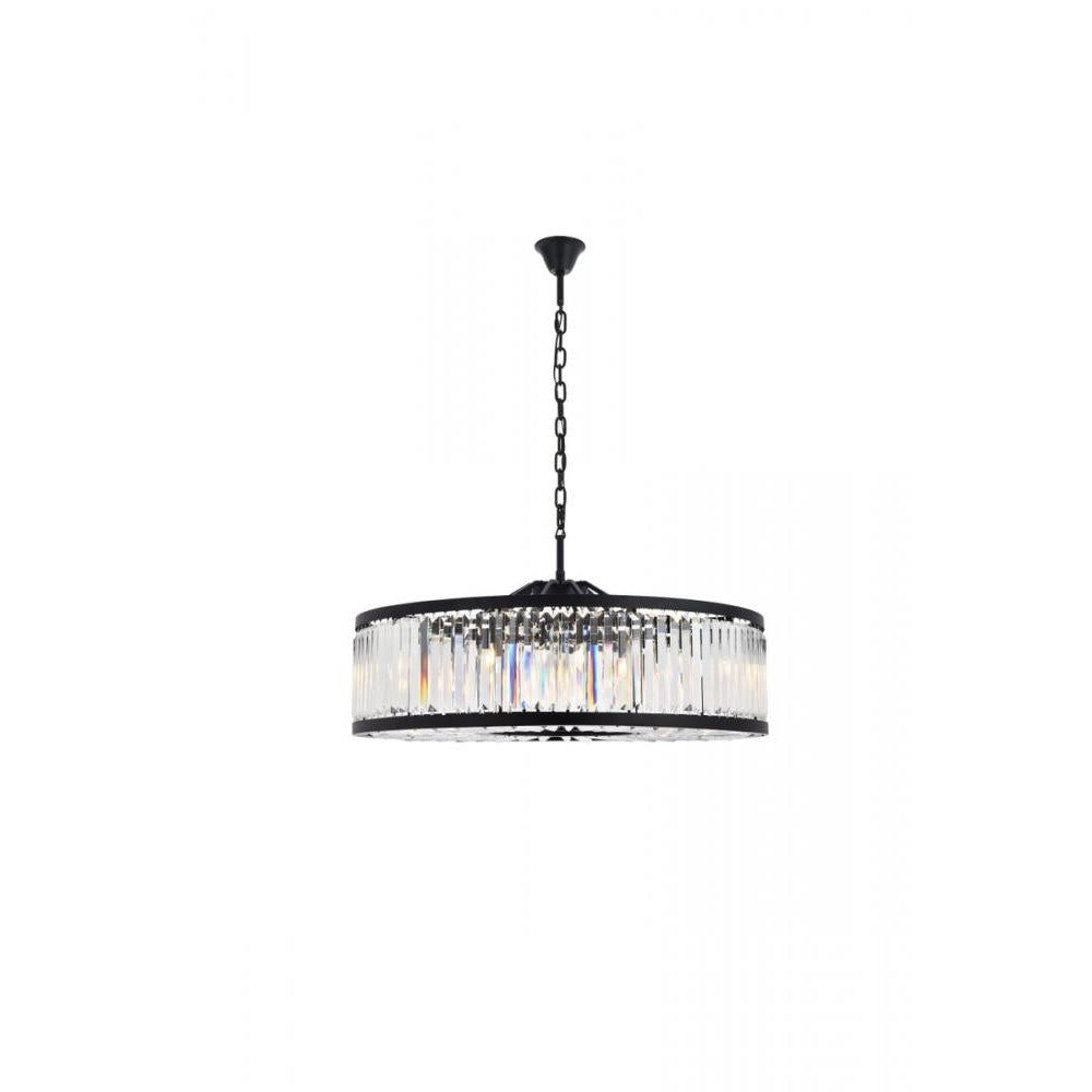 Elegant Lighting CHELSEA 1233G43MB/RC Chandelier Transitional - Matte Black