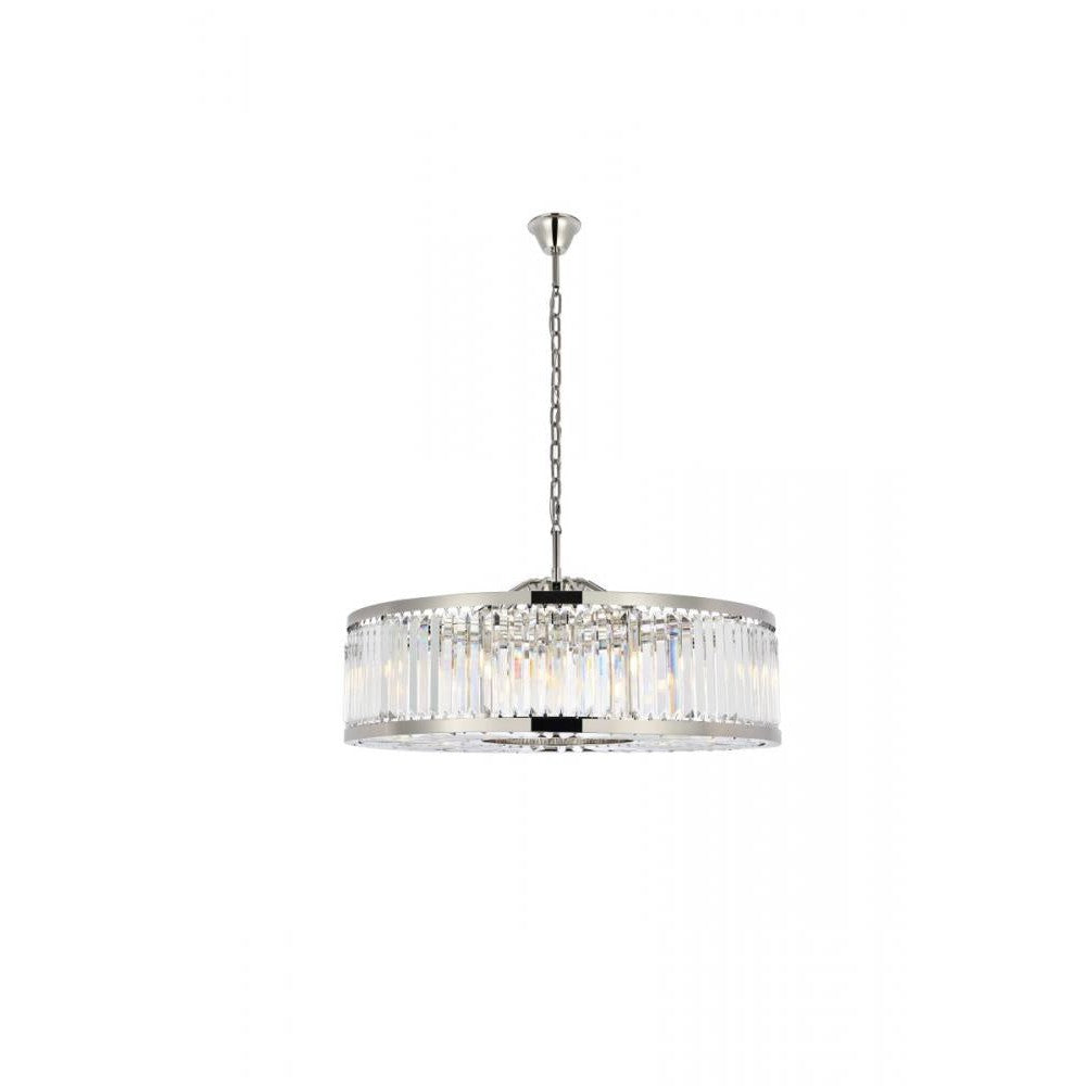 Elegant Lighting CHELSEA 1233G43PN/RC Chandelier Transitional - Polished Nickel