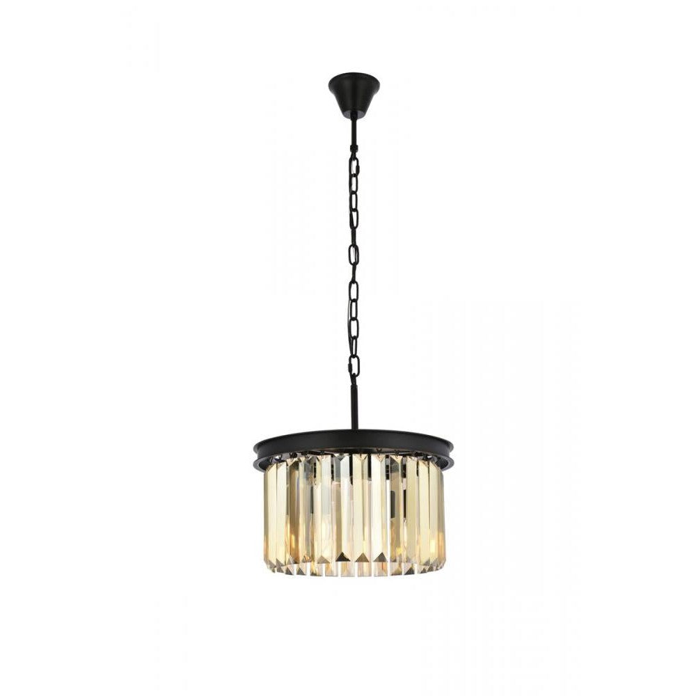 Elegant Lighting SYDNEY 1238D16MB-GT/RC Pendant Transitional - Matte Black