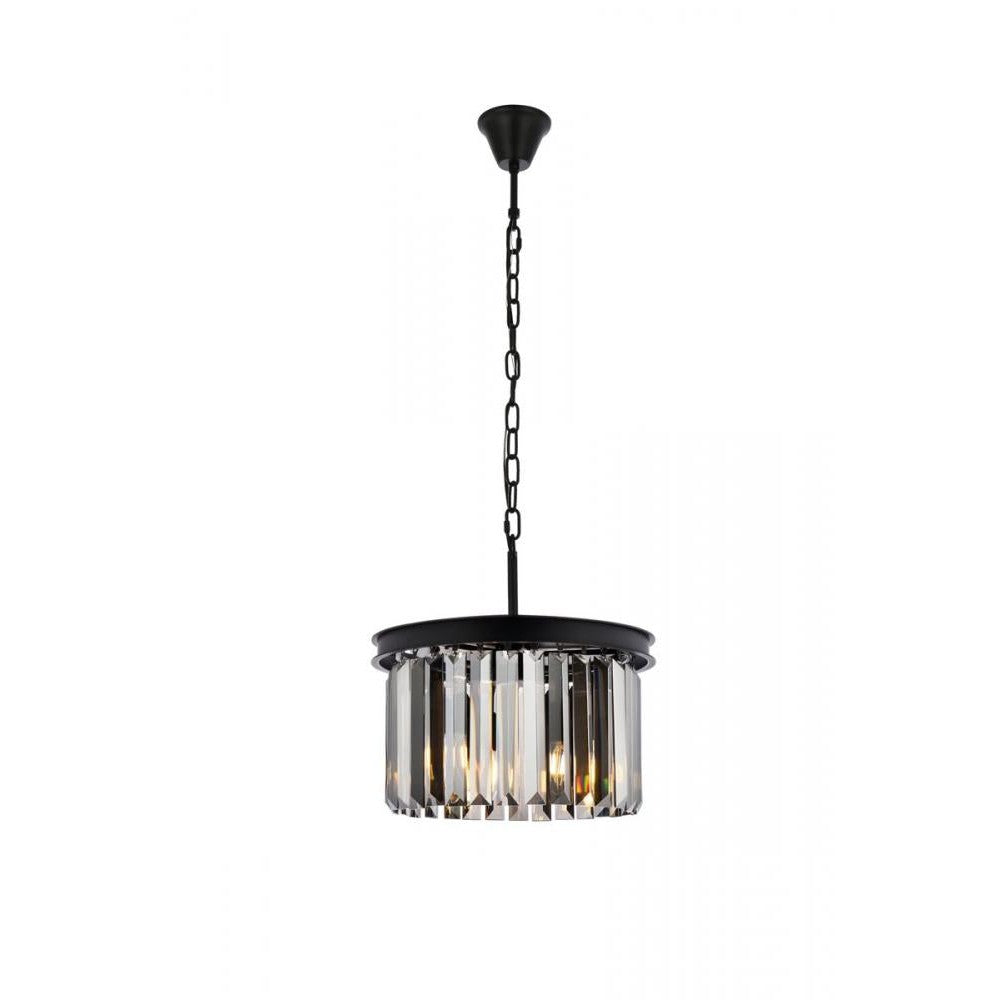 Elegant Lighting SYDNEY 1238D16MB-SS/RC Pendant Transitional - Matte Black