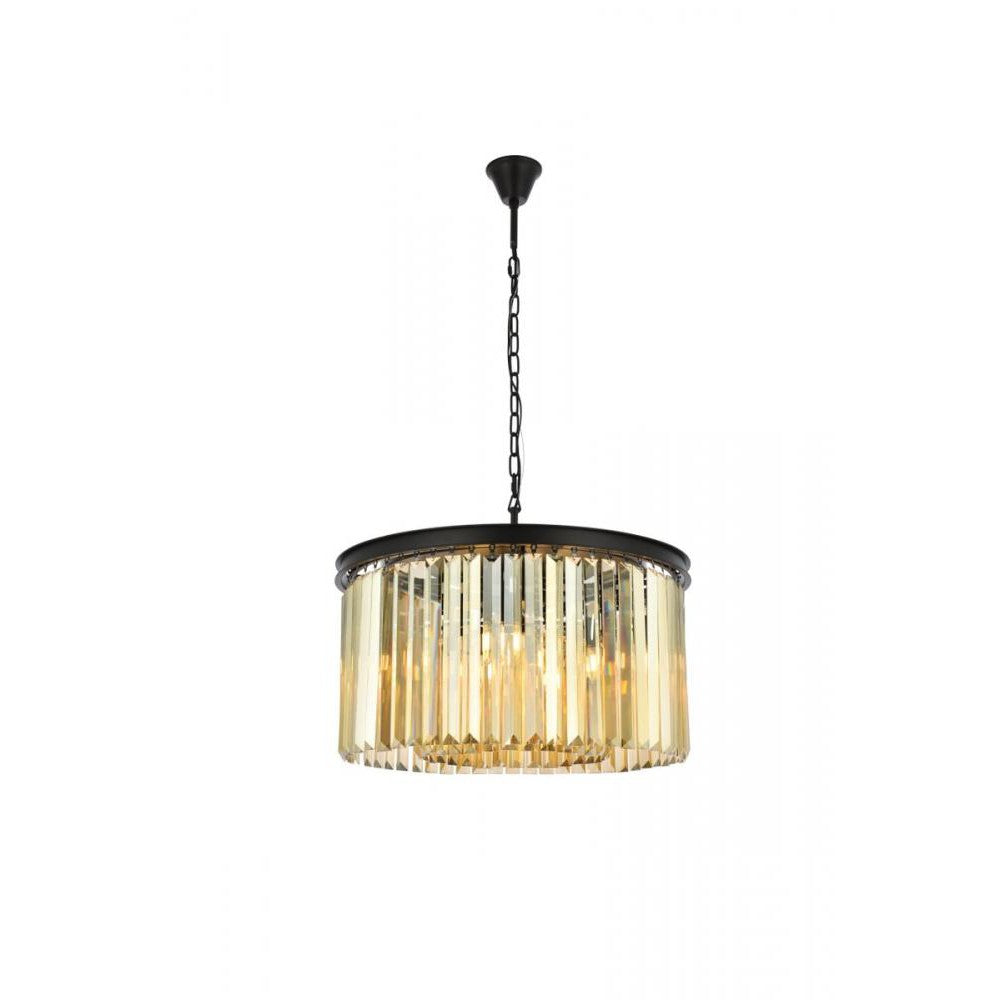 Elegant Lighting SYDNEY 1238D26MB-GT/RC Chandelier Transitional - Matte Black