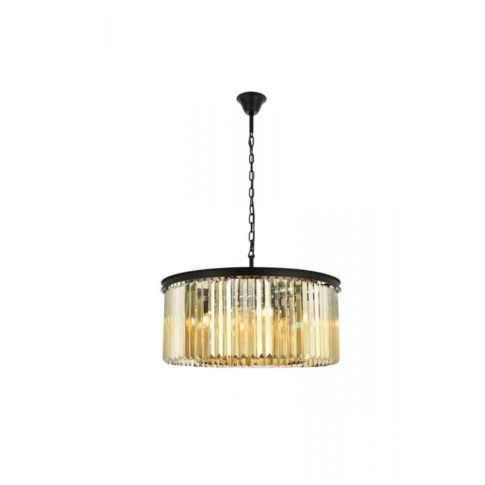 Elegant Lighting SYDNEY 1238D31MB-GT/RC Chandelier Transitional - Matte Black