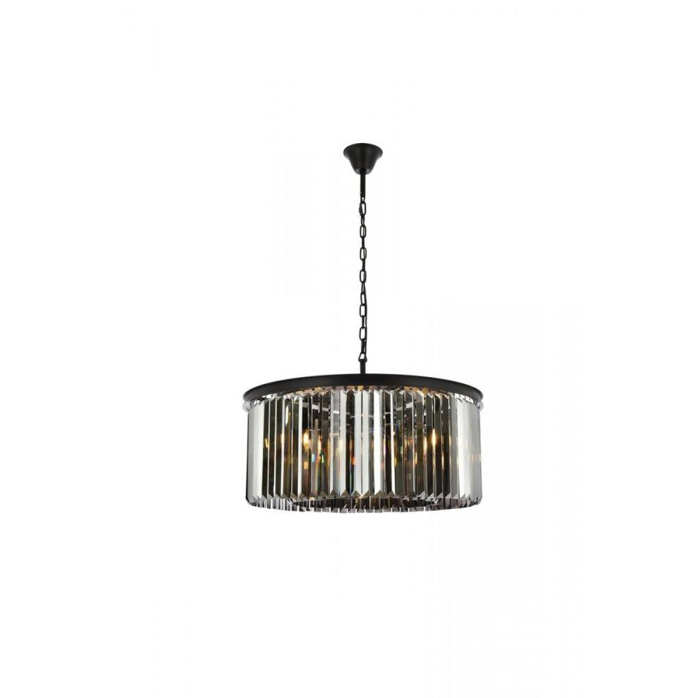 Elegant Lighting SYDNEY 1238D31MB-SS/RC Chandelier Transitional - Matte Black